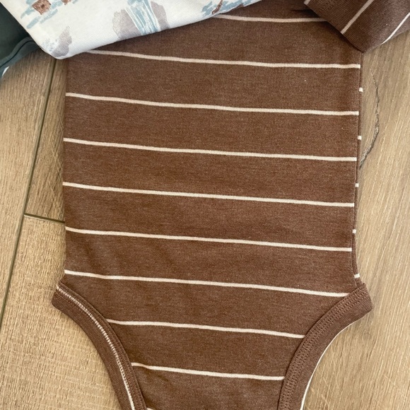 Carter’s Bodysuits 3 Pack Long Sleeve Bears, Forest Adventure 9 Month NEW W/TAGS - Picture 4 of 4